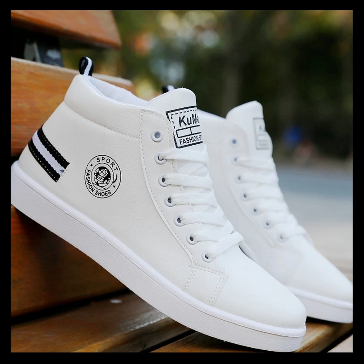 Zapatos CasUales Blancos Para HoMbre Zapatillas De Cuero Moda Deportivos CómodaS |