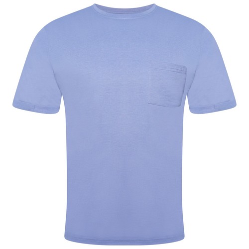 Herren Rundhalsausschnitt T-Shirts Kurzarm Tasche Freizeit Baumwolle Tee Uni Oberteil - Bild 26 von 43