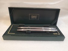 Cross Ladies Ballpoint Pen  0.5 Pencil Set  Blue Pouch 354105,NEW  WORKS.