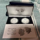 2024 MORGAN and PEACE SILVER REVERSE PROOF TWO COIN SET 24xs This Is The Exact