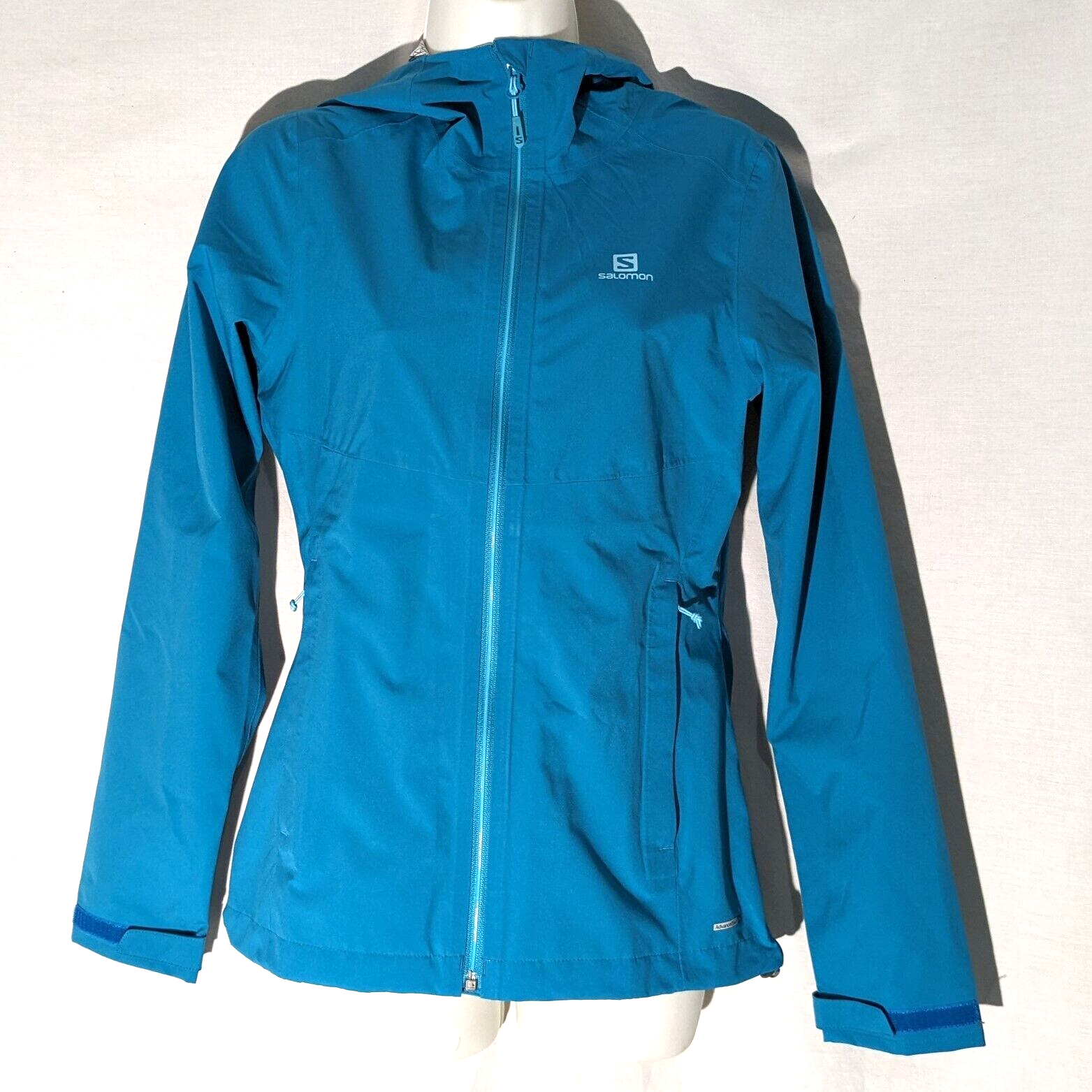 Giacca con cappuccio Salomon AdvancedSkin Dry 10K taglia XS cerniera frangivento impermeabile