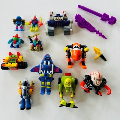Lot Of 11 Vintage Galoob Z-Bots Micro Machines Robot Figures +