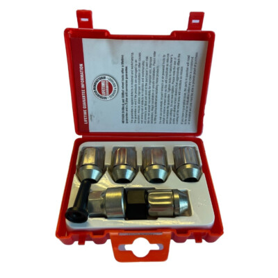 Passend für Dodge Nitro ab 2007 5er Set Radsicherungsmuttern M1/2 UNF + Ausbauschlüssel EOHI