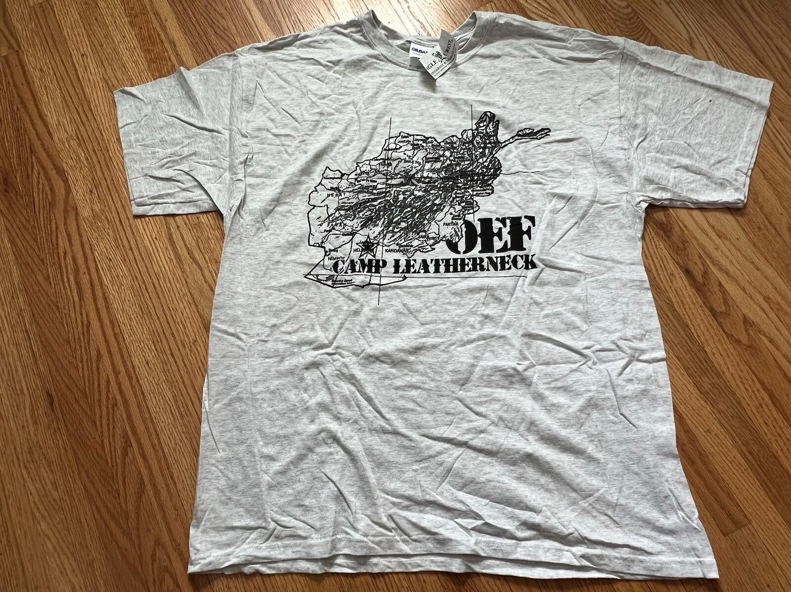 Lot of 2 - OEF Camp Leatherneck Gray T-Shirt size XL