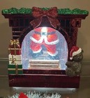 Bath Body Works Light Up Water Globe Santa Fireplace Candle Holder Christmas