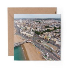 1 x Blank Greeting Card Brighton Beach Pier England UK #50384