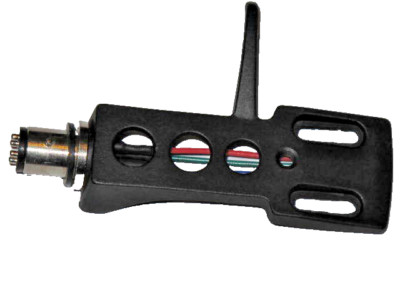 Plattenspieler Headshell Soundlab, Kam etc. schwarz Turntable - vergoldete Kabel
