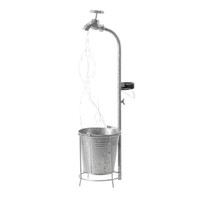Solar Deko Wasserhahn Blumentopf Solarleuchte Gartenleuchte Lichterkette Garten