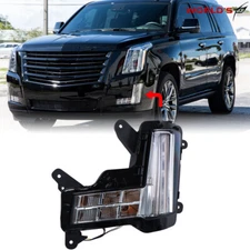 LED Fog Lights Lamp w/o Crash Brake For 2015-2020 Cadillac Escalade Driver Side