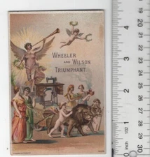 Wheeler & Wilson Sewing Machine Triumphant Victorian Trade Card 3"x5" VTC-XD94