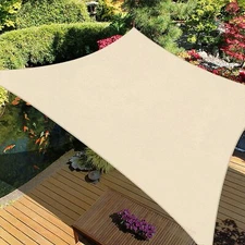 iCOVER Rectangle Sun Shade Sail Canopy, 185GSM Fabric Permeable Pergolas