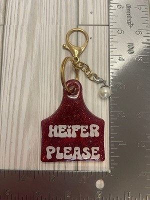 Red Heifer Please Key Chain