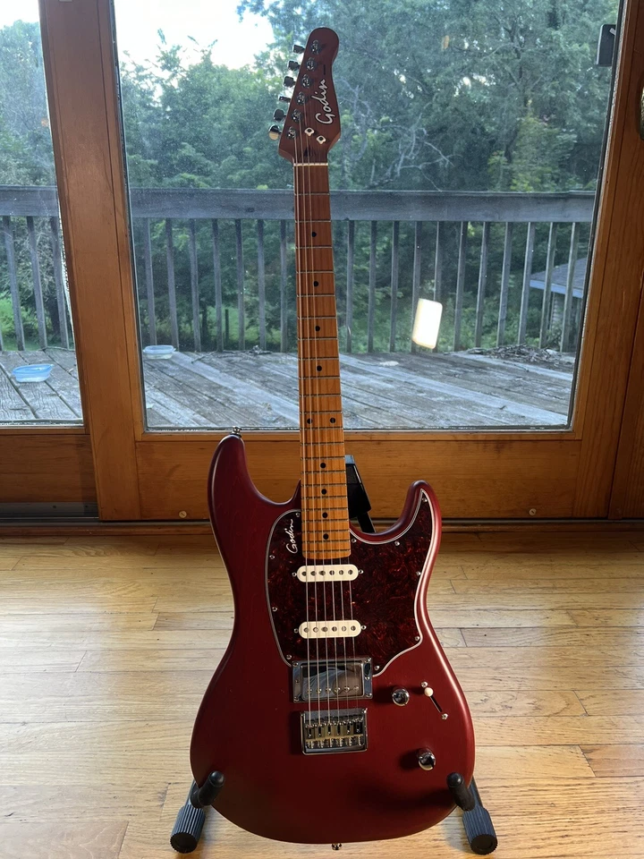 Guitarra Godin Session HT, Rojo Azteca con Pastillas Tonerider Foto 2 de 4