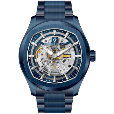 Christian Van Sant Men's Watch Romeo Automatic Blue Dial Blue Bracelet  CV9511
