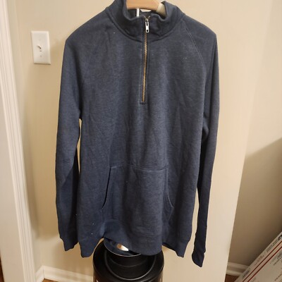 District 3/4 Zip Charcoal Pullover L