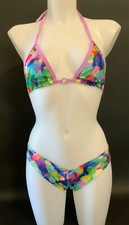 Exotic Dancer Tri Top And Scrunch Butt Booty Short Set