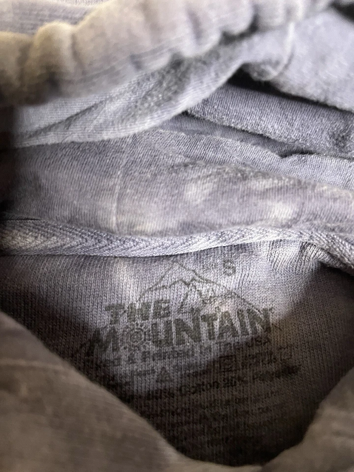 Suéter para Hombres The Mountain Wolves S Sudadera con Capucha Mármol Teñido Púrpura Suelto Foto 4 de 4