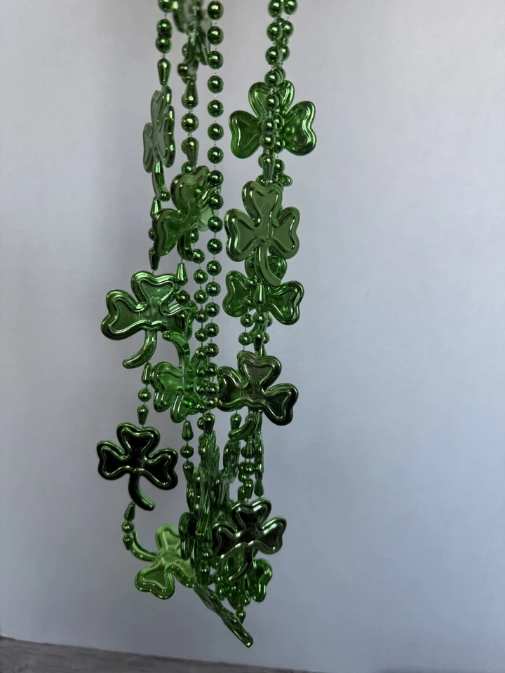 Ожерелья St. Patrick's Day зеленый трилистник клевер с 2 флагами для вечеринок комплект - Изображение 3 из 4