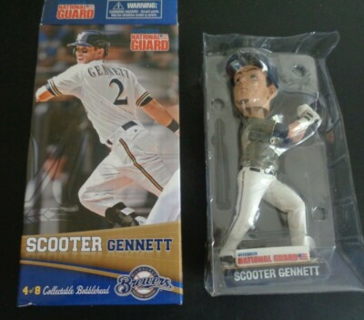 SCOOTER GENNETT Milwaukee Brewers 2014 Bobblehead SGA Baseball MLB Free Shipping