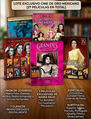  Cine De Oro Mexicano 27 Peliculas DVD Maria Felix Dolores Del Rio Coleccion New