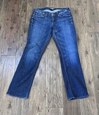 Lucky Brand Zoe Straight Jeans Womens Sz 12/31  31x29 MedDark Wash Stretch USA