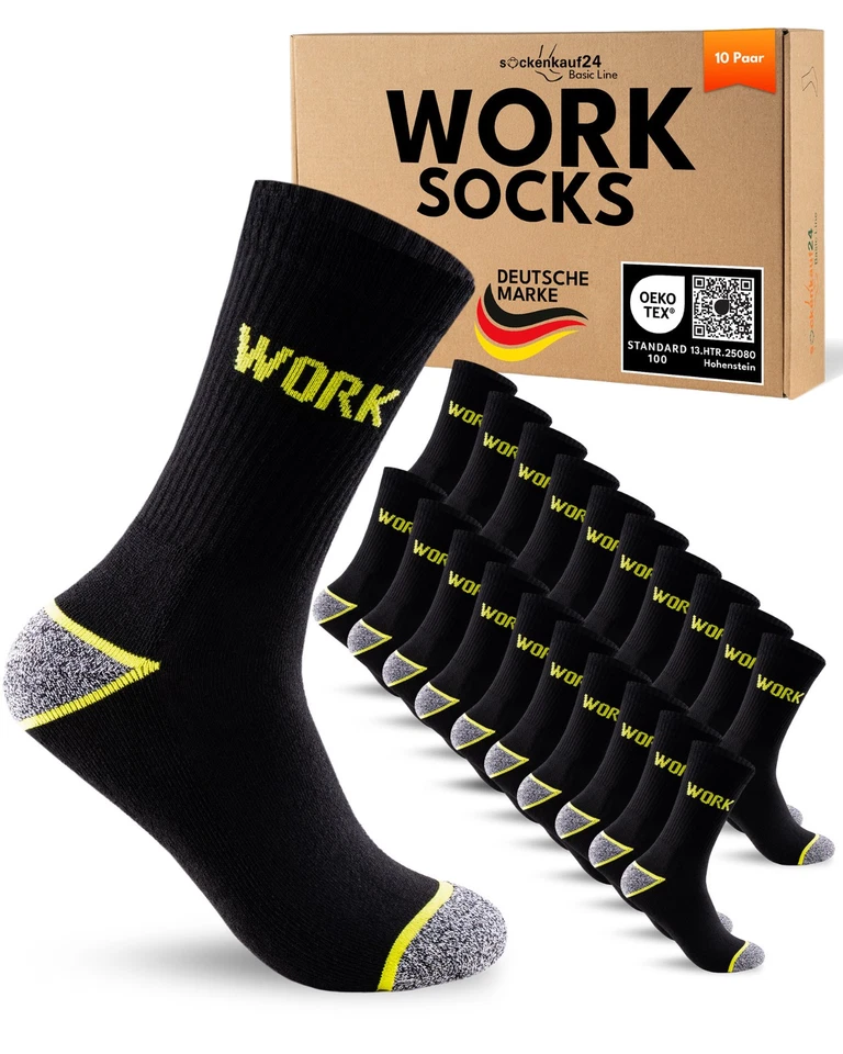 10 bis 100 Paar Arbeitssocken Herren Socken WORK Arbeit Socken Baumwolle - Bild 2 von 4