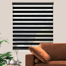JIANGPIN Blackout Zebra Blinds Dual Layer Room Darkening Shades 36"x72"