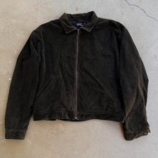 90s brown corduroy Polo Ralph Lauren vtg plaid flannel lined Harrington jacket