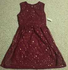 NWT Wonder Nation Sequin Dress Girls Holiday XL (14-16)