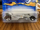 Hot Wheels 2001 First Editions #34 Jet Threat 3.0 Silver w/ 5DOTs Vintage VHTF