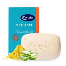 Sulfur Bar Soap with Aloe Vera, Helps to Cleanse Oily Acne-Prone Skin and Unc...