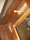 antique Victor talking machine large cabinet and parts inside — photo 3