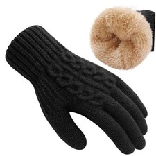 Tavaleu Womens Winter Gloves - Touch Screen Gloves with Thermal Thick - Black