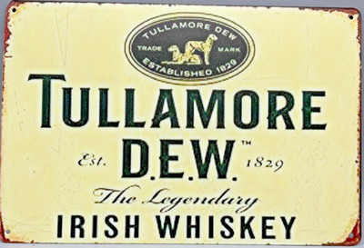 *Metall/Blech-Schild-Retro, Tullamore Dew-Irish Whiskey-3-Deko/Bar-ca.20x30cm