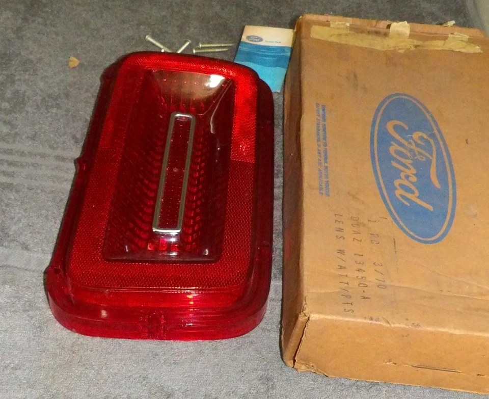 1970 Ford Custom Galaxie 500 LTD Brougham новый из старых запасов задний фонарь объектив - Изображение 4 из 4