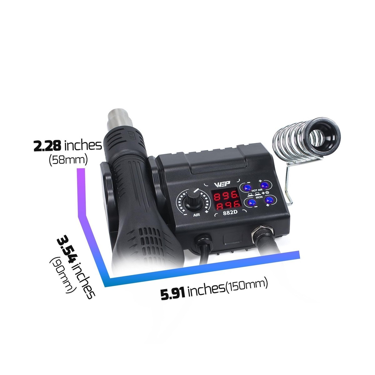 KKmoon 858D 700W Hoogwaardig Soldeerstation LED Digitaal Soldeerbout Desoldeerstation BGA kopen vanaf een prijs van 75 KKmoon 858D 700W Hoogwaardig Soldeerstation LED Digitaal Soldeerbout Desoldeerstation BGA kopen vanaf een prijs van 75