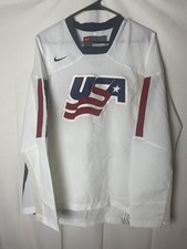 Nike Team USA Hockey 2002 Olympics Vintage Jersey IIHF White Blue Size Small