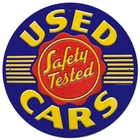 Vintage Style Metal Sign OK Used Cars 30 x 30 Round Made USA