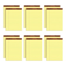 TOPS 8.5 x 11.75 Legal Pads, 12 Pack, The Pad 8-1/2 x 11-3/4, Canary 