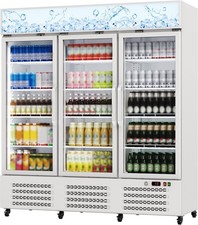 3 Glass Door Commercial Beverage Merchandiser Refrigerator Frost-Free 38.9 Cu.Ft