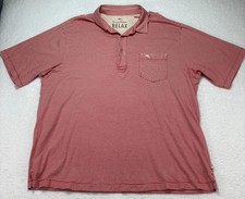 Tommy Bahama Relax Polo Men's Size 1XB Big Tall Red Striped Vacation Beach