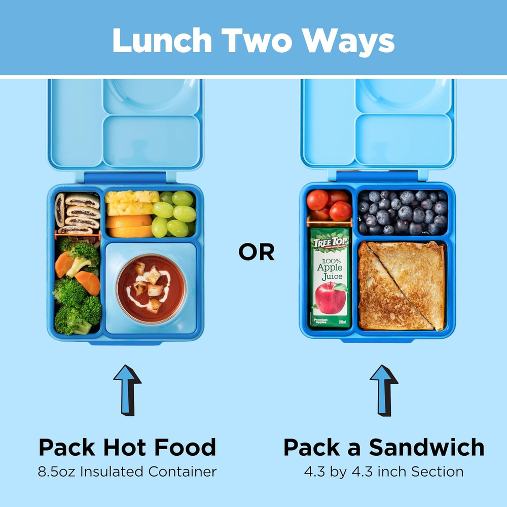 box Bento Box for Kids - Insulated Bento Lunch Box with Leak Proof Vacuum Insula