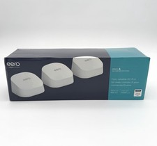 Eero 6  Dual Band Mesh Wifi System Covers 5000 sq. ft. 3-pack FACTORY SEALED