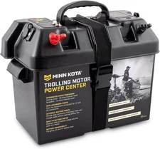Minn Kota Marine Battery Box Power Center for Trolling Motor Leads with Meter...