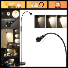 Adjustable LED Floor Lamp for Living Room - Modern Reading Light, Brightness Con