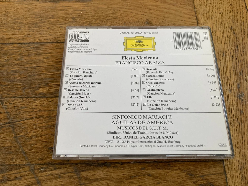 Francisco Araiza: Fiesta Mexicana (CD, 1986) Mexican Songs Garcia Blanco - Image 3 of 3