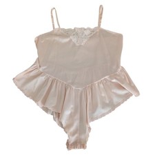 bestform pink vintage teddy romper sz 38