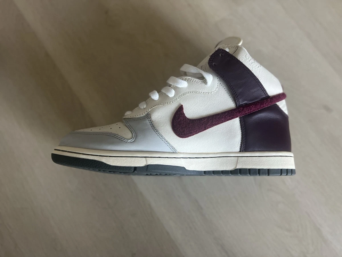 Nike Dunk High Neutral Gray Deep Garnet Sail - Size 12 MEN\'S 309432-062 USED Dunk High - Nike - 309432 062 - neutral grey/deep garnet  main image 3