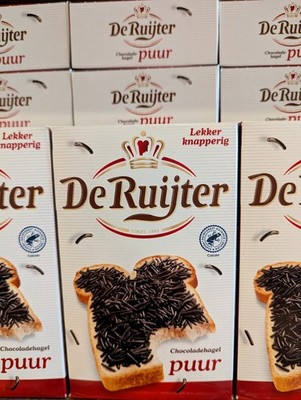 DeRuijter Chocolate Hail Dark Sprinkles Hagelslag Muisjes Puur Chocoladehagel