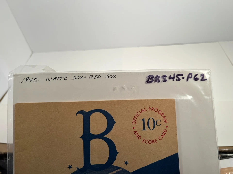 🔥 1945 Boston Red Sox Baseball Program v White Sox Unscored🔥 - Image 3 of 4